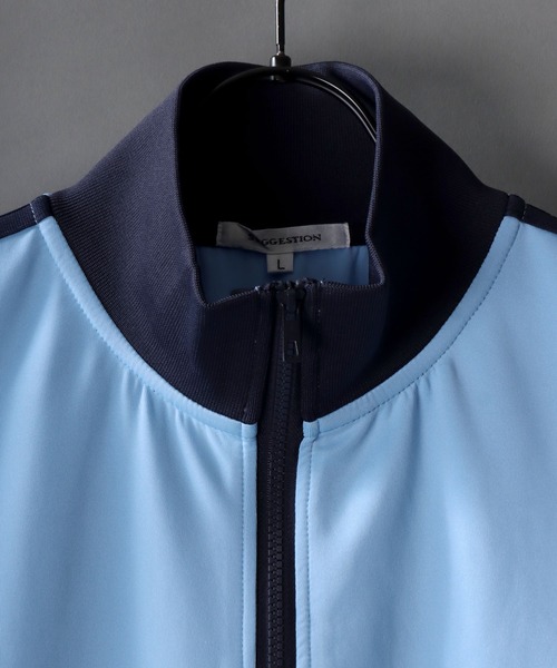 SITRY（シトリー）の「side line logo stitch track jacket / サイドライン ロゴ刺繍 トラックジャケット ジャージ（ジャージ・メンズ・ブラック/カーキ/サックスブルー/サンドベージュ・M/L）」の5枚目の写真