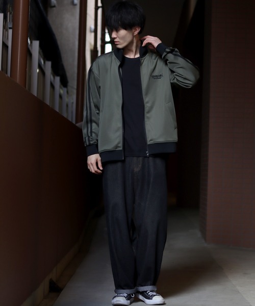 セール】side line logo stitch track jacket / サイドライン