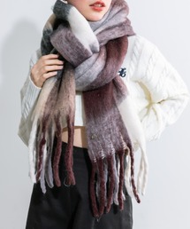 OLIVE des OLIVE | 【WEB限定】ハートチャーム付きチェックブークレマフラー　1032160020(マフラー)