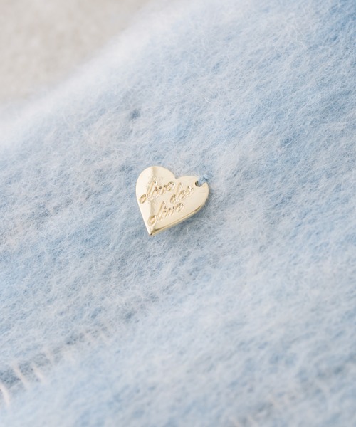 OLIVE des OLIVE（オリーブデオリーブ）の「【WEB限定】ハートチャーム付きチェックブークレマフラー　1032160020（マフラー・レディース・ブラウン/サックスブルー・FREE）」の8枚目の写真