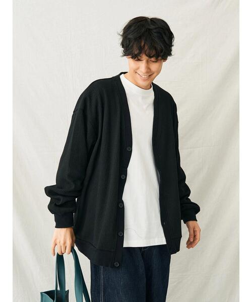 CRAFT STANDARD BOUTIQUE(クラフトスタンダードブティック)の「ワッフルカーディガン(カーディガン/ボレロ・メンズ・アイボリー/ブラック/レッド系その他5/モカ・M/L)」の5枚目の写真