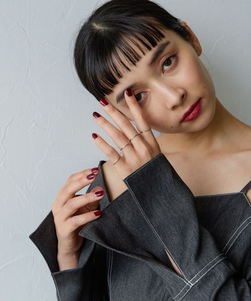 HARE（ハレ）の「ステンレス/Thin Ring 5set(HARE)（リング・レディース・シルバー・FREE）」の3枚目の写真