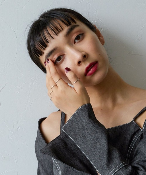 HARE（ハレ）の「ステンレス/Thin Ring 5set(HARE)（リング・レディース・シルバー・FREE）」の5枚目の写真