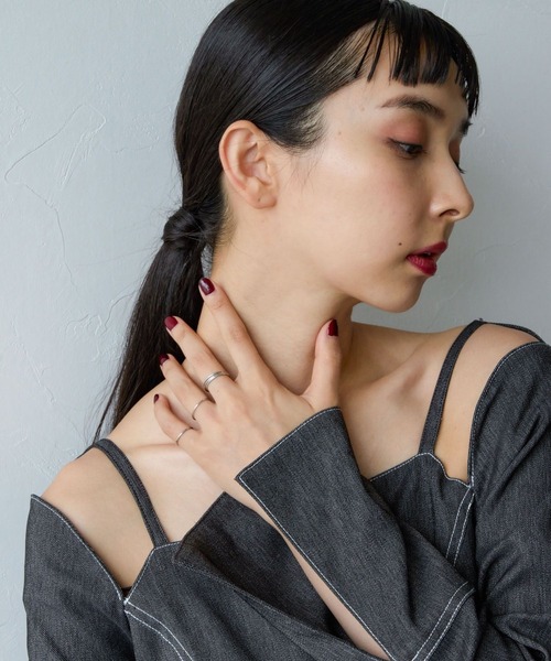 HARE（ハレ）の「ステンレス/Thin Ring 5set(HARE)（リング・レディース・シルバー・FREE）」の8枚目の写真