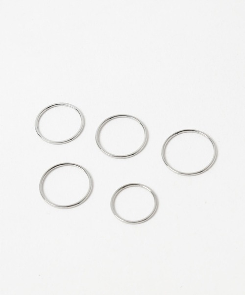 HARE（ハレ）の「ステンレス/Thin Ring 5set(HARE)（リング・レディース・シルバー・FREE）」の11枚目の写真