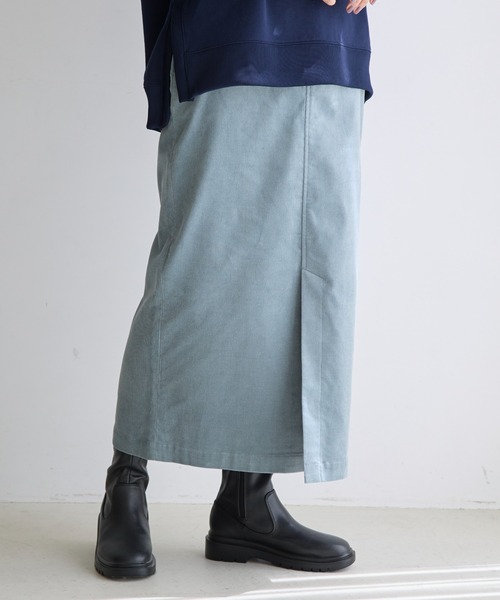 GLOBAL WORK（グローバルワーク）の「コーデュロイストレッチスカート/906751（スカート・レディース・スミクロ/グレー系その他3/モカ/グリーン系その他4/グレイッシュベージュ・LARGE/MEDIUM/SMALL）」の21枚目の写真
