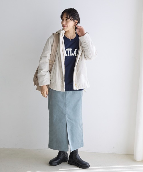 GLOBAL WORK（グローバルワーク）の「コーデュロイストレッチスカート/906751（スカート・レディース・スミクロ/グレー系その他3/モカ/グリーン系その他4/グレイッシュベージュ・LARGE/MEDIUM/SMALL）」の17枚目の写真