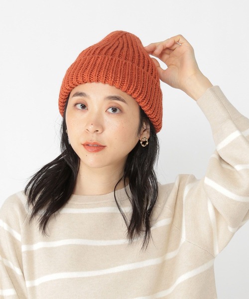 studio CLIP(スタディオクリップ)の「カラフルニットワッチ(ニットキャップ/ビーニー・レディース・アイボリー/ブルー/ライトグリーン/ベージュ/ブラック/イエロー/カーキ/オレンジ・FREE)」の8枚目の写真