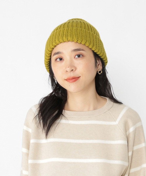 studio CLIP(スタディオクリップ)の「カラフルニットワッチ(ニットキャップ/ビーニー・レディース・アイボリー/ブルー/ライトグリーン/ベージュ/ブラック/イエロー/カーキ/オレンジ・FREE)」の5枚目の写真