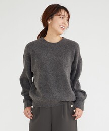 【洗える】クルーネックニット プルオーバー