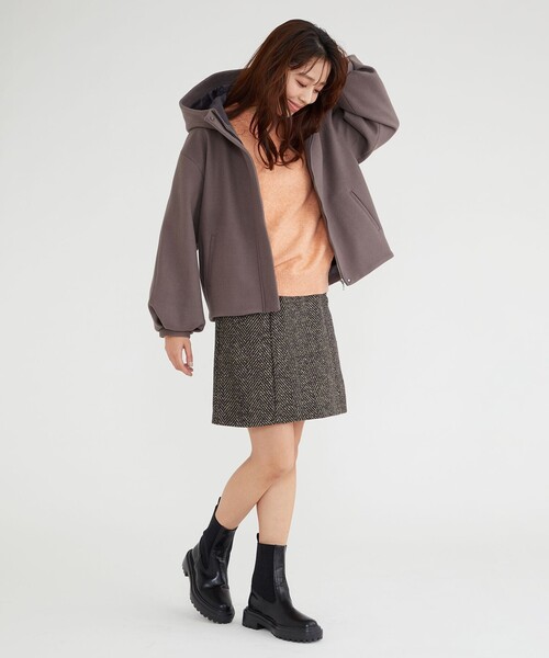 Feroux(フェルゥ)の「【洗える】クルーネックニット プルオーバー(ニット/セーター・レディース・ピンク系/グレー系/ライトオレンジ系/スカイブルー系/アイボリー系・F)」の13枚目の写真