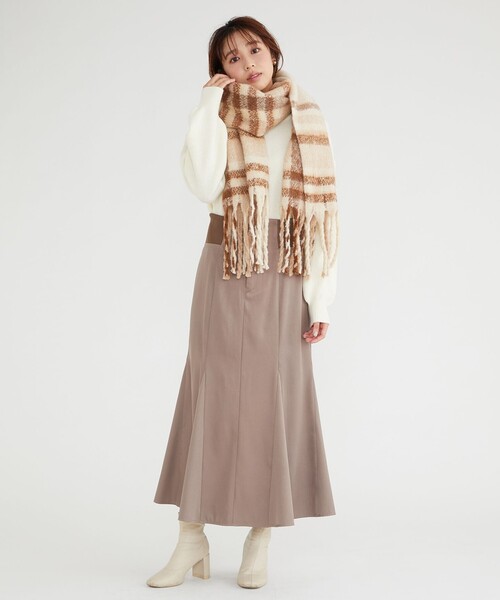 Feroux(フェルゥ)の「【洗える】クルーネックニット プルオーバー(ニット/セーター・レディース・ピンク系/グレー系/ライトオレンジ系/スカイブルー系/アイボリー系・F)」の18枚目の写真