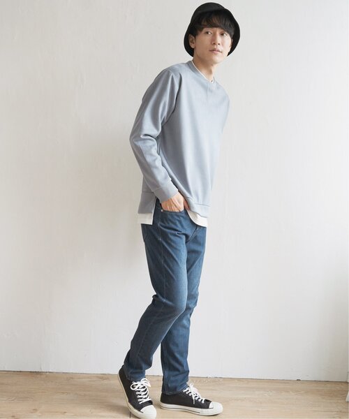 ikka(イッカ)の「【抗菌防臭/吸水速乾】清潔フェイクスエードレイヤード(スウェット・メンズ・グリーン/マスタード/ライトグレー/チャコールグレー/ブルー・XL/S/M/L)」の11枚目の写真