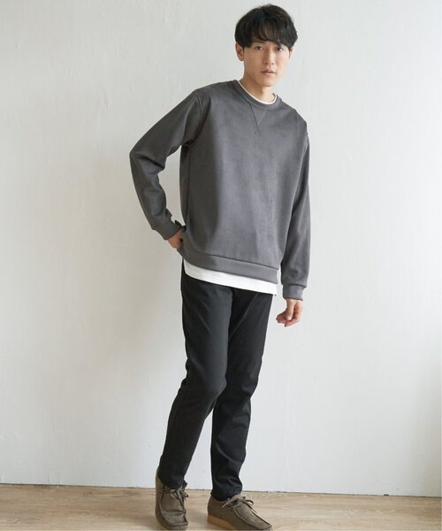 ikka(イッカ)の「【抗菌防臭/吸水速乾】清潔フェイクスエードレイヤード(スウェット・メンズ・グリーン/マスタード/ライトグレー/チャコールグレー/ブルー・XL/S/M/L)」の15枚目の写真