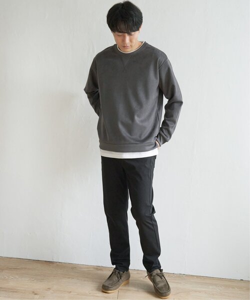 ikka(イッカ)の「【抗菌防臭/吸水速乾】清潔フェイクスエードレイヤード(スウェット・メンズ・グリーン/マスタード/ライトグレー/チャコールグレー/ブルー・XL/S/M/L)」の16枚目の写真