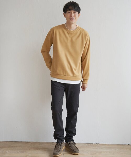 ikka(イッカ)の「【抗菌防臭/吸水速乾】清潔フェイクスエードレイヤード(スウェット・メンズ・グリーン/マスタード/ライトグレー/チャコールグレー/ブルー・XL/S/M/L)」の17枚目の写真