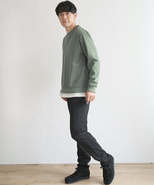 ikka(イッカ)の「【抗菌防臭/吸水速乾】清潔フェイクスエードレイヤード(スウェット・メンズ・グリーン/マスタード/ライトグレー/チャコールグレー/ブルー・XL/S/M/L)」の20枚目の写真