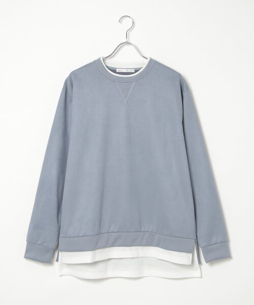 ikka(イッカ)の「【抗菌防臭/吸水速乾】清潔フェイクスエードレイヤード(スウェット・メンズ・グリーン/マスタード/ライトグレー/チャコールグレー/ブルー・XL/S/M/L)」の21枚目の写真