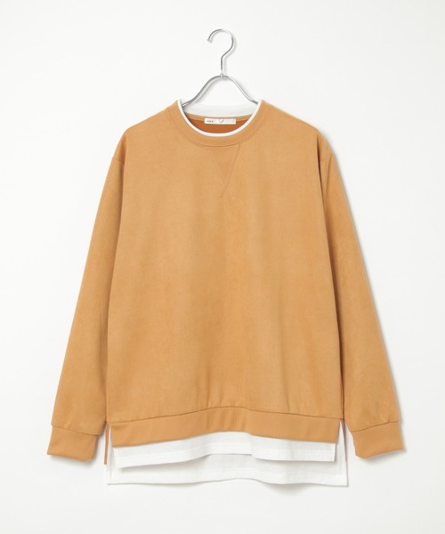 ikka(イッカ)の「【抗菌防臭/吸水速乾】清潔フェイクスエードレイヤード(スウェット・メンズ・グリーン/マスタード/ライトグレー/チャコールグレー/ブルー・XL/S/M/L)」の6枚目の写真