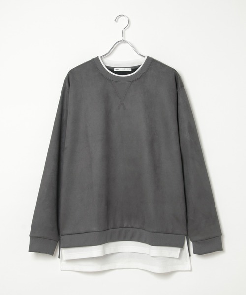 ikka(イッカ)の「【抗菌防臭/吸水速乾】清潔フェイクスエードレイヤード(スウェット・メンズ・グリーン/マスタード/ライトグレー/チャコールグレー/ブルー・XL/S/M/L)」の7枚目の写真