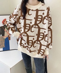 ジャガード柄ニット