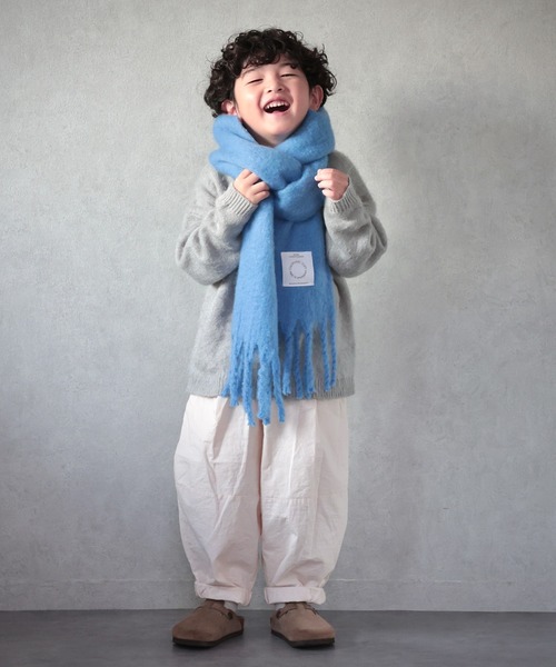 CIAOPANIC TYPY（チャオパニックティピー）の「【KIDS】太フリンジマフラー（マフラー・キッズ・ブルー/ピンク・ONESIZE）」の11枚目の写真