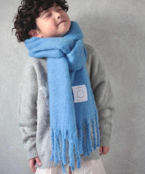 CIAOPANIC TYPY（チャオパニックティピー）の「【KIDS】太フリンジマフラー（マフラー・キッズ・ブルー/ピンク・ONESIZE）」の12枚目の写真