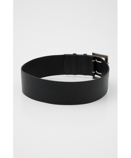 SLY（スライ）の「W PIN WIDE BELT ダブル ピン ワイド ベルト（ベルト・レディース・ブラウン/ブラック・FREE）」の6枚目の写真