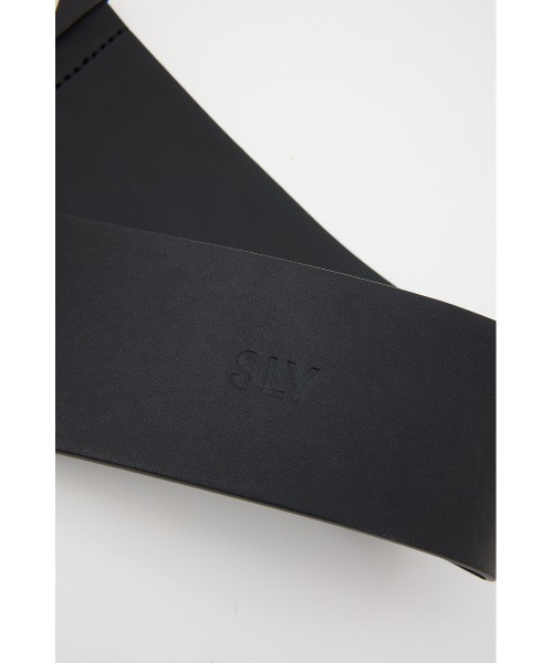 SLY（スライ）の「W PIN WIDE BELT ダブル ピン ワイド ベルト（ベルト・レディース・ブラウン/ブラック・FREE）」の9枚目の写真
