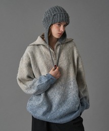 ONCILY(IVF[)HALF ZIP SHAGGY ASSORT VOLUME KNIT / n[tWbvVM[A\[g{[jbg(jbg/Z[^[)