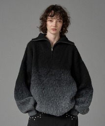 ONCILY(IVF[)HALF ZIP SHAGGY ASSORT VOLUME KNIT / n[tWbvVM[A\[g{[jbg(jbg/Z[^[)