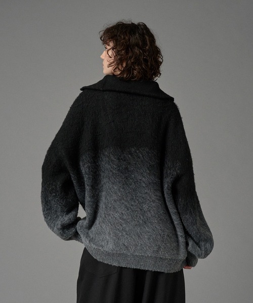 ONCILY（オンシェリー）の「HALF ZIP SHAGGY ASSORT VOLUME KNIT / ハーフジップシャギーアソートボリュームニット（ニット/セーター・メンズ・ネイビー/ブルー/ブラック/チャコールグレー/その他/グリーン系その他/アイボリー/ホワイト系その他/ネイビー系/ブラック系その他/ブラウン系その他・MEDIUM/LARGE/SMALL）」の15枚目の写真