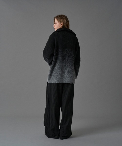 セオリー　ブラック ハーフジップ セーター Doula ニット セーター ハーフジップニットセーター レディース