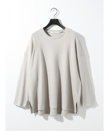 MIDIUMISOLID for Ladies リブワイドプルオーバー