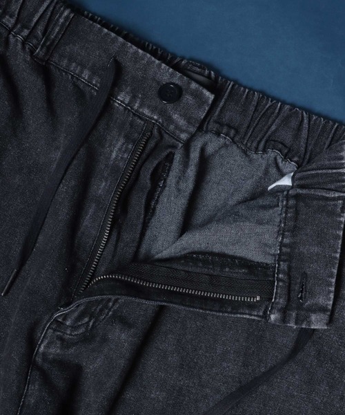 ANPAS（アンパス）の「Chemical Wash Denim Wide Balloon Cargo Pants/ケミカルウオッシュ デニム ワイドバルーン カーゴパンツ ヴィンテージ セットアップ対応（デニムパンツ・メンズ・ブルー/ブラック・L/M）」の6枚目の写真