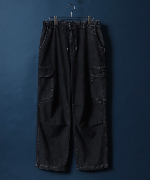 ANPAS（アンパス）の「Chemical Wash Denim Wide Balloon Cargo Pants/ケミカルウオッシュ デニム ワイドバルーン カーゴパンツ ヴィンテージ セットアップ対応（デニムパンツ・メンズ・ブルー/ブラック・L/M）」の22枚目の写真