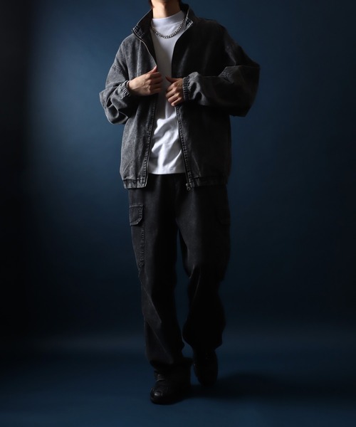 ANPAS（アンパス）の「Chemical Wash Denim Wide Balloon Cargo Pants/ケミカルウオッシュ デニム ワイドバルーン カーゴパンツ ヴィンテージ セットアップ対応（デニムパンツ・メンズ・ブルー/ブラック・L/M）」の18枚目の写真