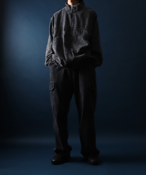 ANPAS（アンパス）の「Chemical Wash Denim Wide Balloon Cargo Pants/ケミカルウオッシュ デニム ワイドバルーン カーゴパンツ ヴィンテージ セットアップ対応（デニムパンツ・メンズ・ブルー/ブラック・L/M）」の19枚目の写真