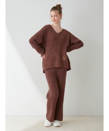 【即日発送可】【Bitter】べビモコメランジリブ上下セット　ブラウン gelato pique（ジェラートピケ）の「【Bitter】べビモコメランジ