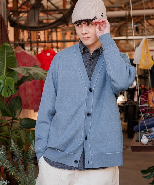 【HUF】ニットカーディガン 平フラNICO着用 セール】セーラーカラーニットカーディガン（カーディガン/ボレロ