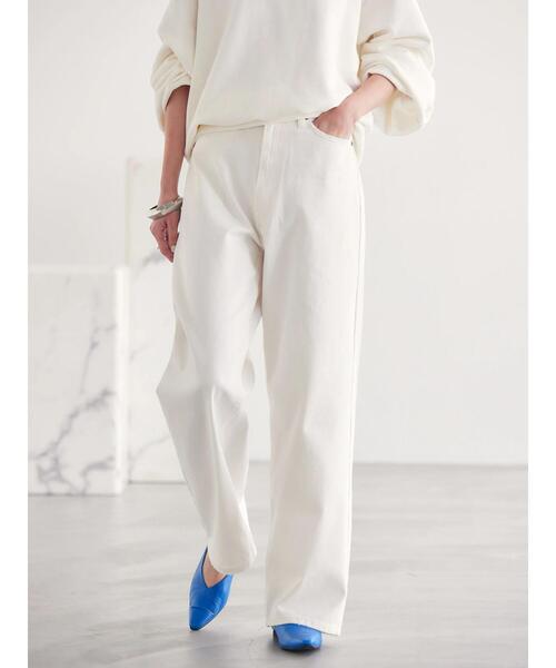 AMERICAN HOLIC（アメリカンホリック）の「ワイドデニム（デニムパンツ・レディース・ライトインディゴブルー/ホワイト・XS/L/M/S）」の9枚目の写真