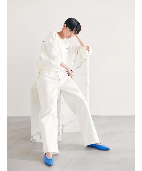 AMERICAN HOLIC（アメリカンホリック）の「ワイドデニム（デニムパンツ・レディース・ライトインディゴブルー/ホワイト・XS/L/M/S）」の12枚目の写真