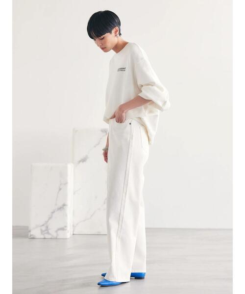 AMERICAN HOLIC（アメリカンホリック）の「ワイドデニム（デニムパンツ・レディース・ライトインディゴブルー/ホワイト・XS/L/M/S）」の14枚目の写真