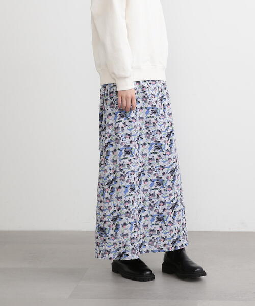 N.(N. Natural Beauty Basic)(エヌエヌナチュラルビューティーベーシック)の「◆ぼかしフラワープリントスカート(スカート・レディース・イエロー/ブルー・MEDIUM)」の14枚目の写真