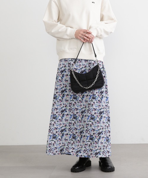 N.(N. Natural Beauty Basic)(エヌエヌナチュラルビューティーベーシック)の「◆ぼかしフラワープリントスカート(スカート・レディース・イエロー/ブルー・MEDIUM)」の1枚目の写真