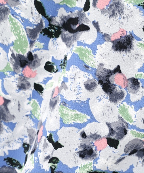 N.(N. Natural Beauty Basic)(エヌエヌナチュラルビューティーベーシック)の「◆ぼかしフラワープリントスカート(スカート・レディース・イエロー/ブルー・MEDIUM)」の22枚目の写真