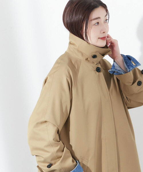 Aquascutum（アクアスキュータム）の「【別注】Aquascutum×LESSAGE ステンカラーコート（ステンカラーコート・レディース・ベージュ/ネイビー/ブラック・36/38）」の10枚目の写真