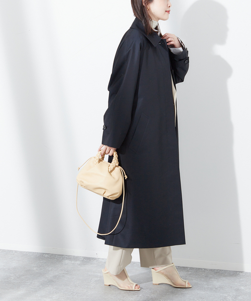 Aquascutum（アクアスキュータム）の「【別注】Aquascutum×LESSAGE ステンカラーコート（ステンカラーコート・レディース・ベージュ/ネイビー/ブラック・36/38）」の14枚目の写真