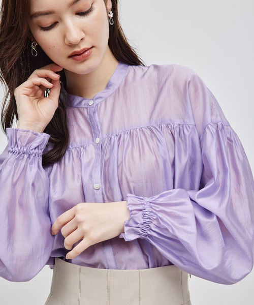 ROPE'（ロペ）の「【洗える】ブライトシアーブラウス（無地