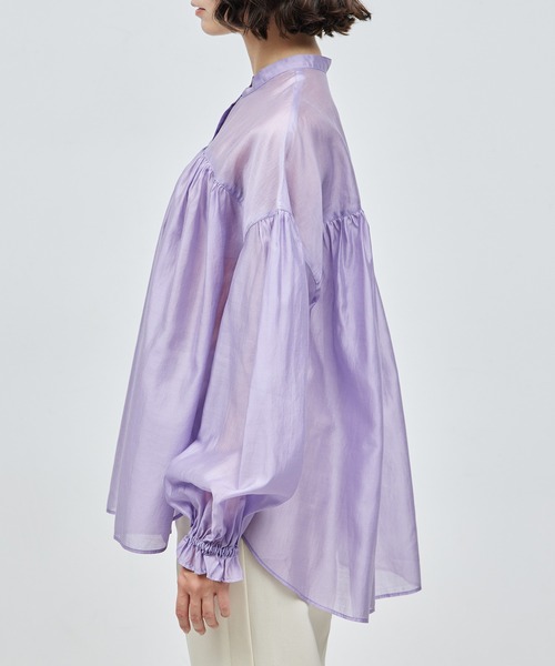 ROPE'（ロペ）の「【洗える】ブライトシアーブラウス（無地/レース）（シャツ/ブラウス・レディース・ホワイト/ネイビー/オフホワイト/ラベンダー・FREE）」の20枚目の写真